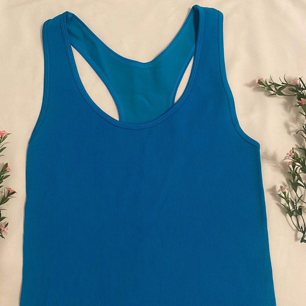 2/$20 Woman’s Long and Lean Ribbed Racerback Tank Top - Picture 3 of 6